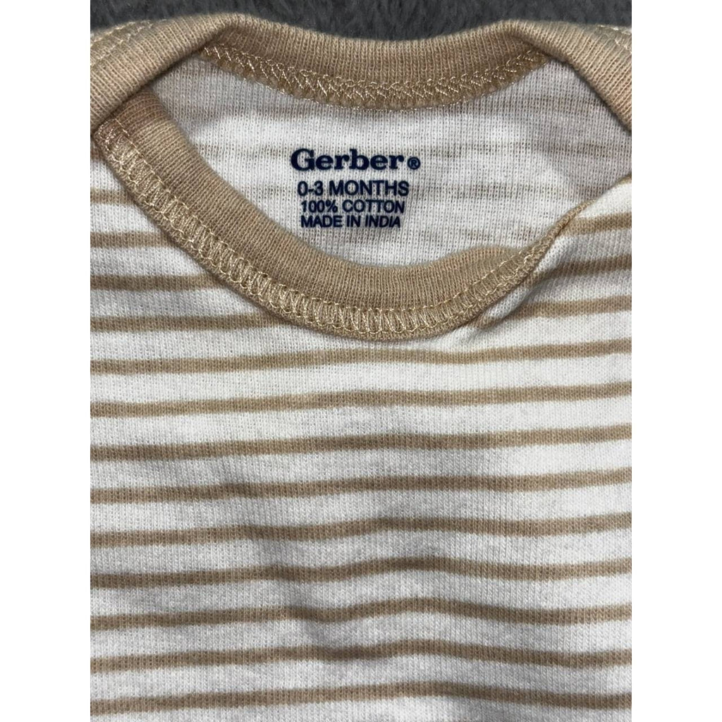 Baby Boy Tan Sleepers Bodysuits Lot 7 Pieces 0-3M, photo 9 of 21