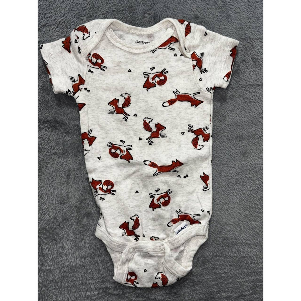 Baby Boy Tan Sleepers Bodysuits Lot 7 Pieces 0-3M, photo 14 of 21