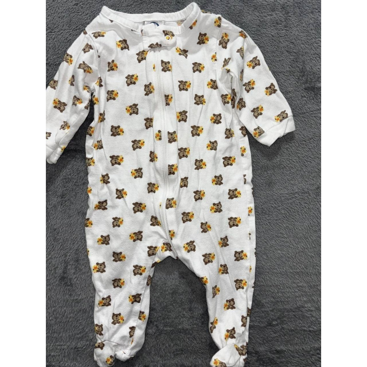 Baby Boy Tan Sleepers Bodysuits Lot 7 Pieces 0-3M, photo 16 of 21