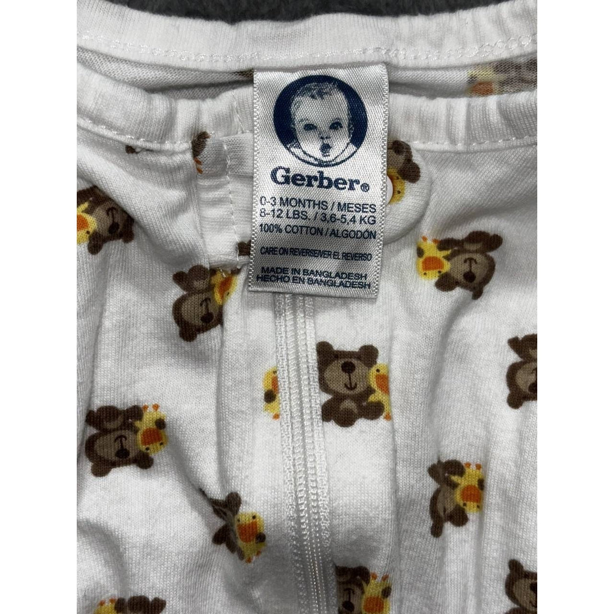 Baby Boy Tan Sleepers Bodysuits Lot 7 Pieces 0-3M, photo 17 of 21