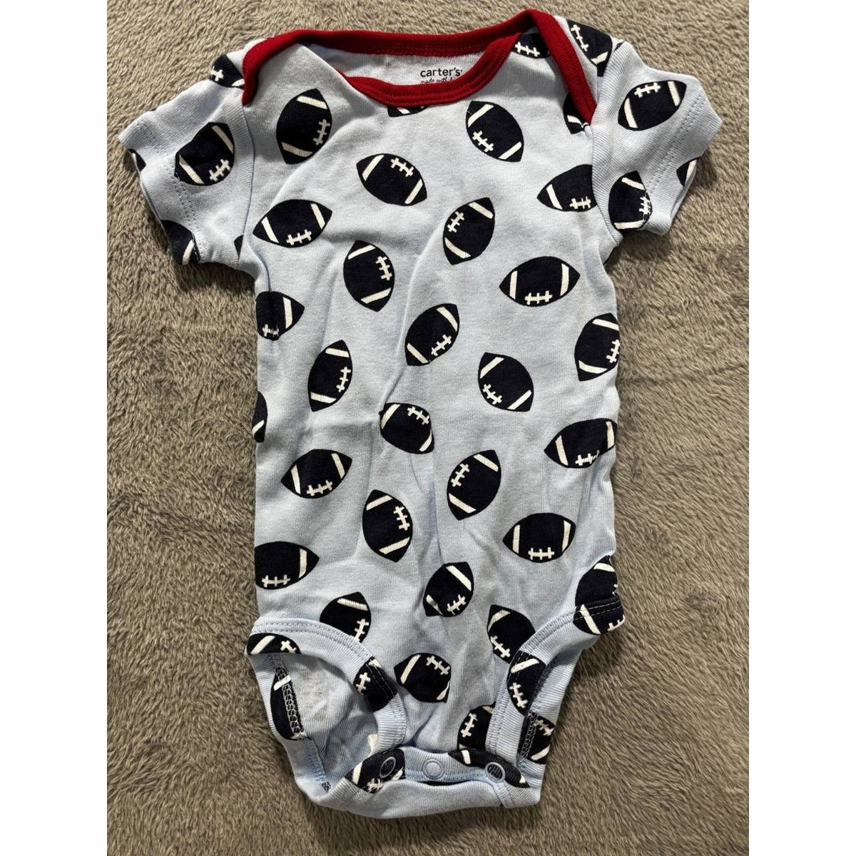Carter's Baby Boy Blue Bodysuits Shorts Lot 4 Pcs 3M, photo 2 of 14