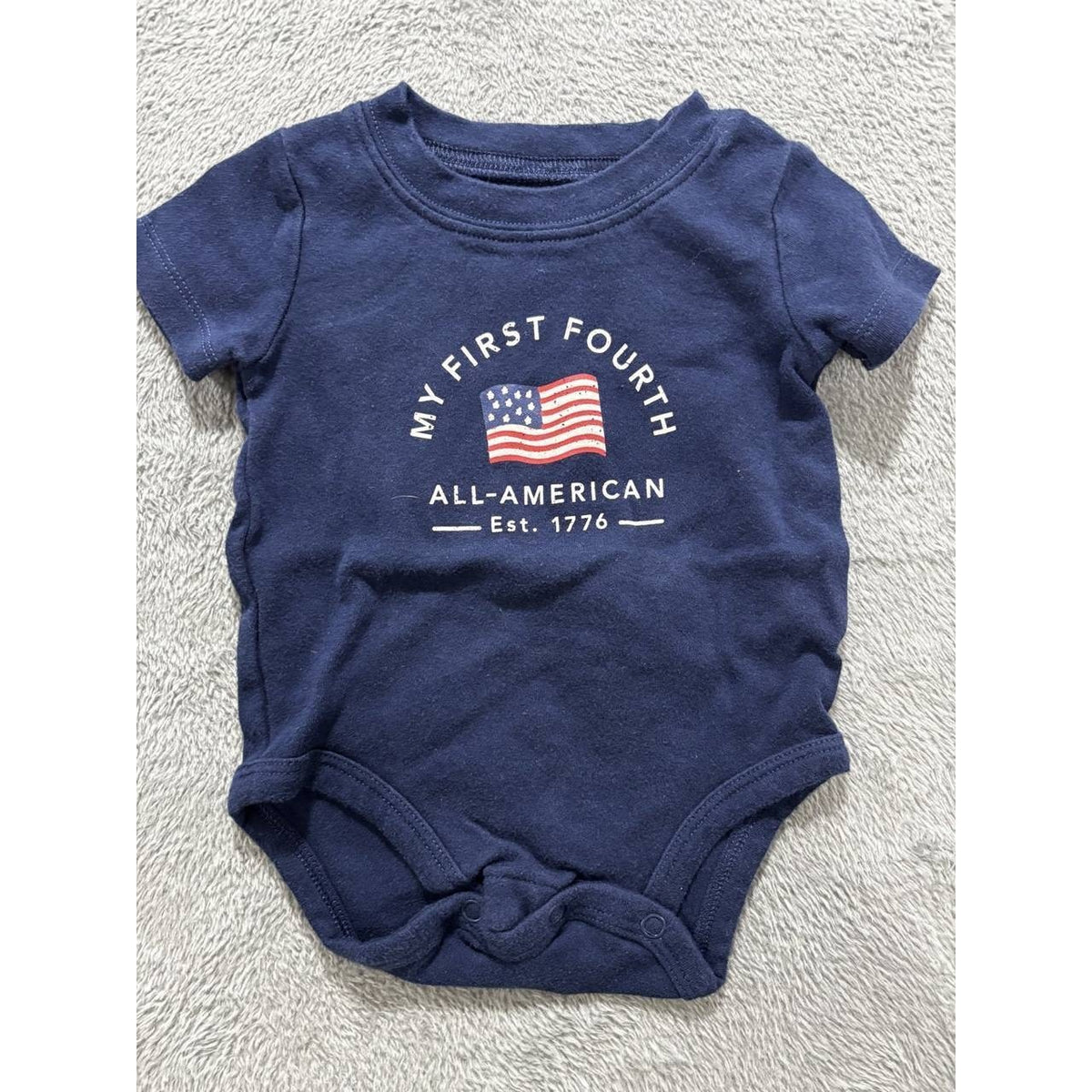 Carter's Baby Boy Blue Bodysuits Shorts Lot 4 Pcs 3M, photo 5 of 14