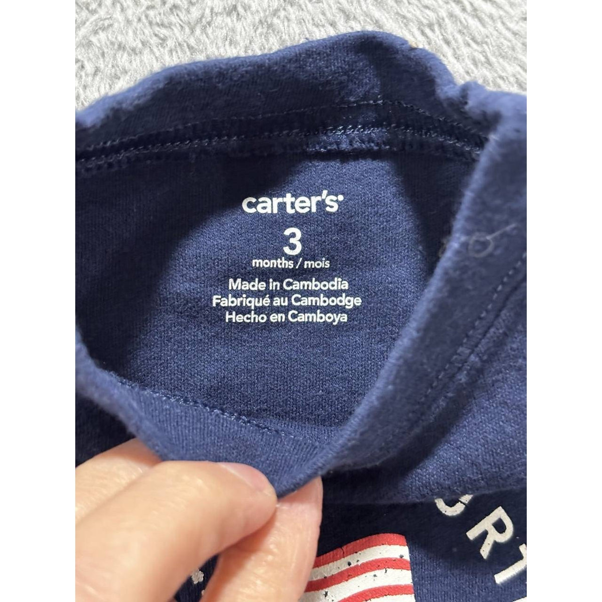 Carter's Baby Boy Blue Bodysuits Shorts Lot 4 Pcs 3M, photo 6 of 14