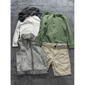 Toddler Boy Khaki Shorts Vest Henley Lot 4 Pieces 3T