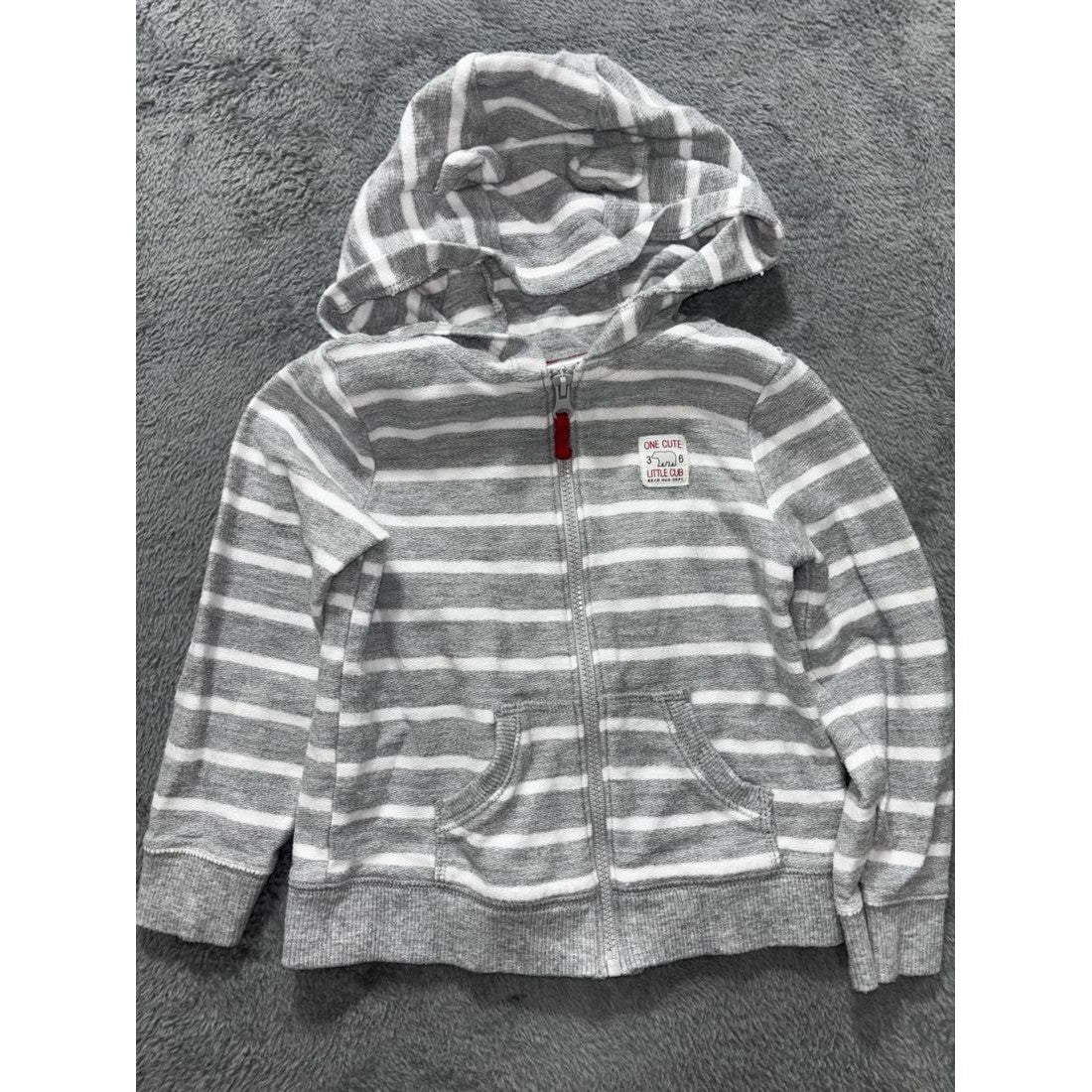 Carter's Baby Gray Hoodie Bodysuit Lot 4 Pieces 24M, photo 2 of 19