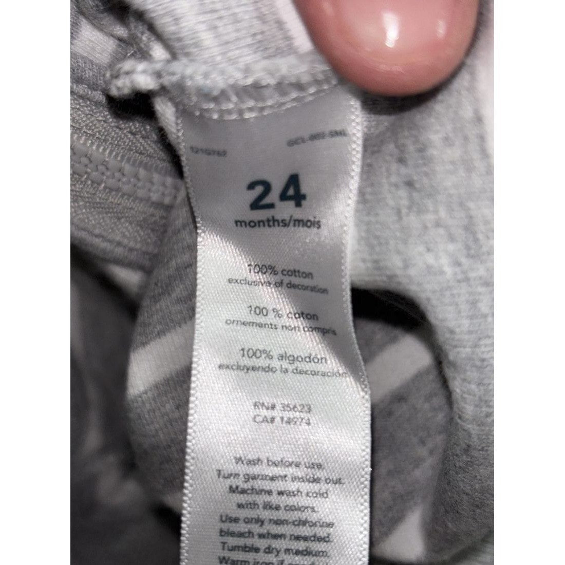 Carter's Baby Gray Hoodie Bodysuit Lot 4 Pieces 24M, photo 6 of 19