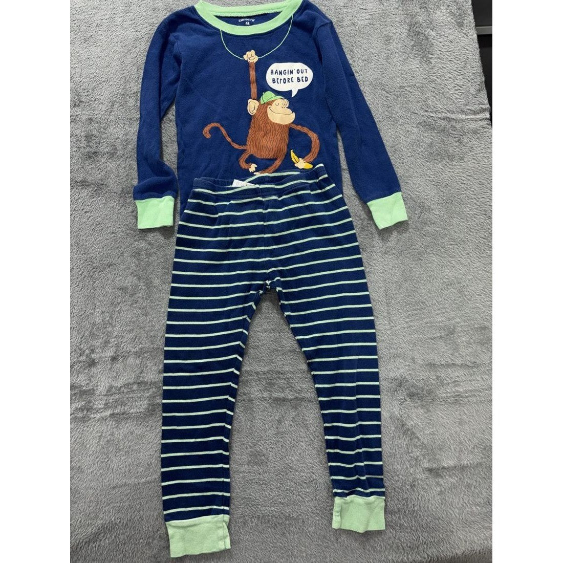 Carter's Toddler Boy Gray Pajama Lot 5 Pieces 4T, photo 2 of 13