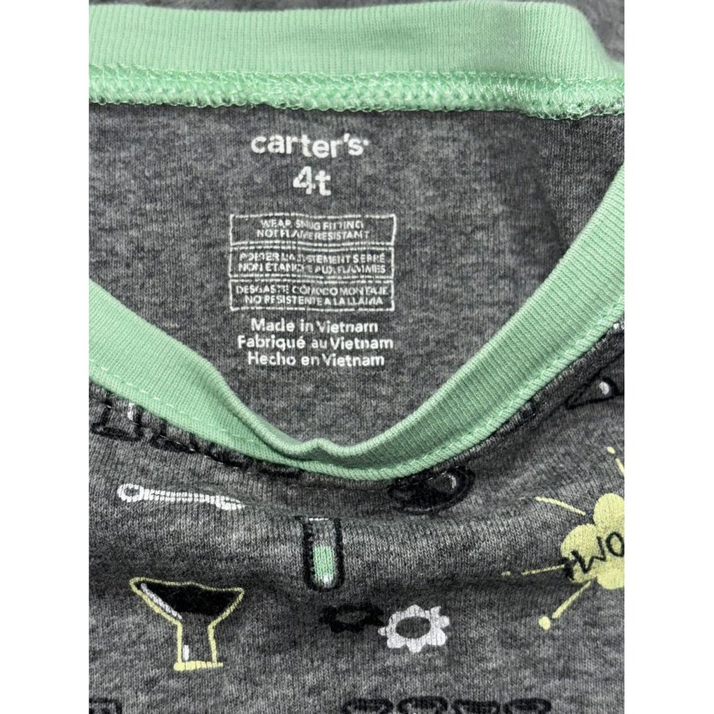 Carter's Toddler Boy Gray Pajama Lot 5 Pieces 4T, photo 10 of 13