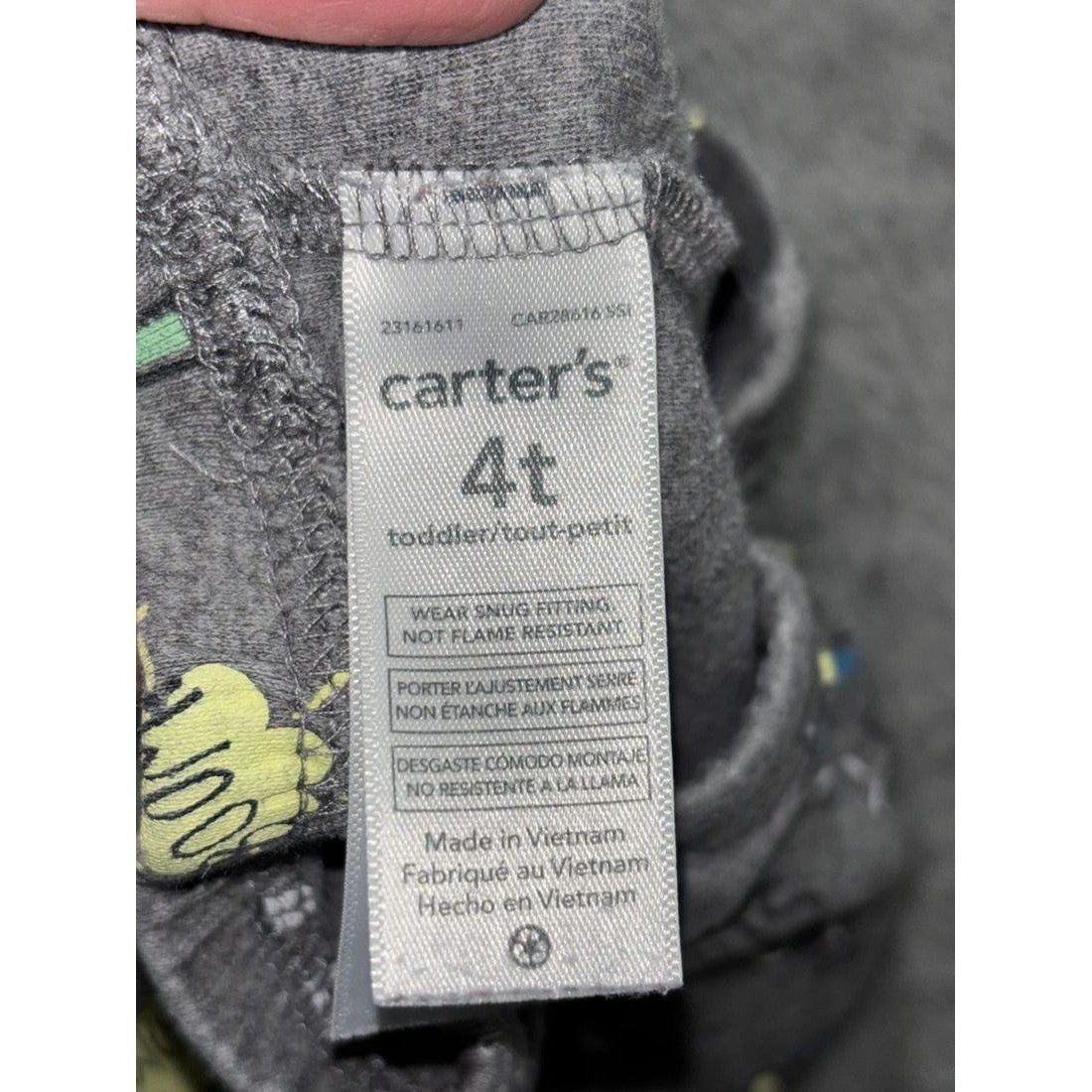 Carter's Toddler Boy Gray Pajama Lot 5 Pieces 4T, photo 13 of 13