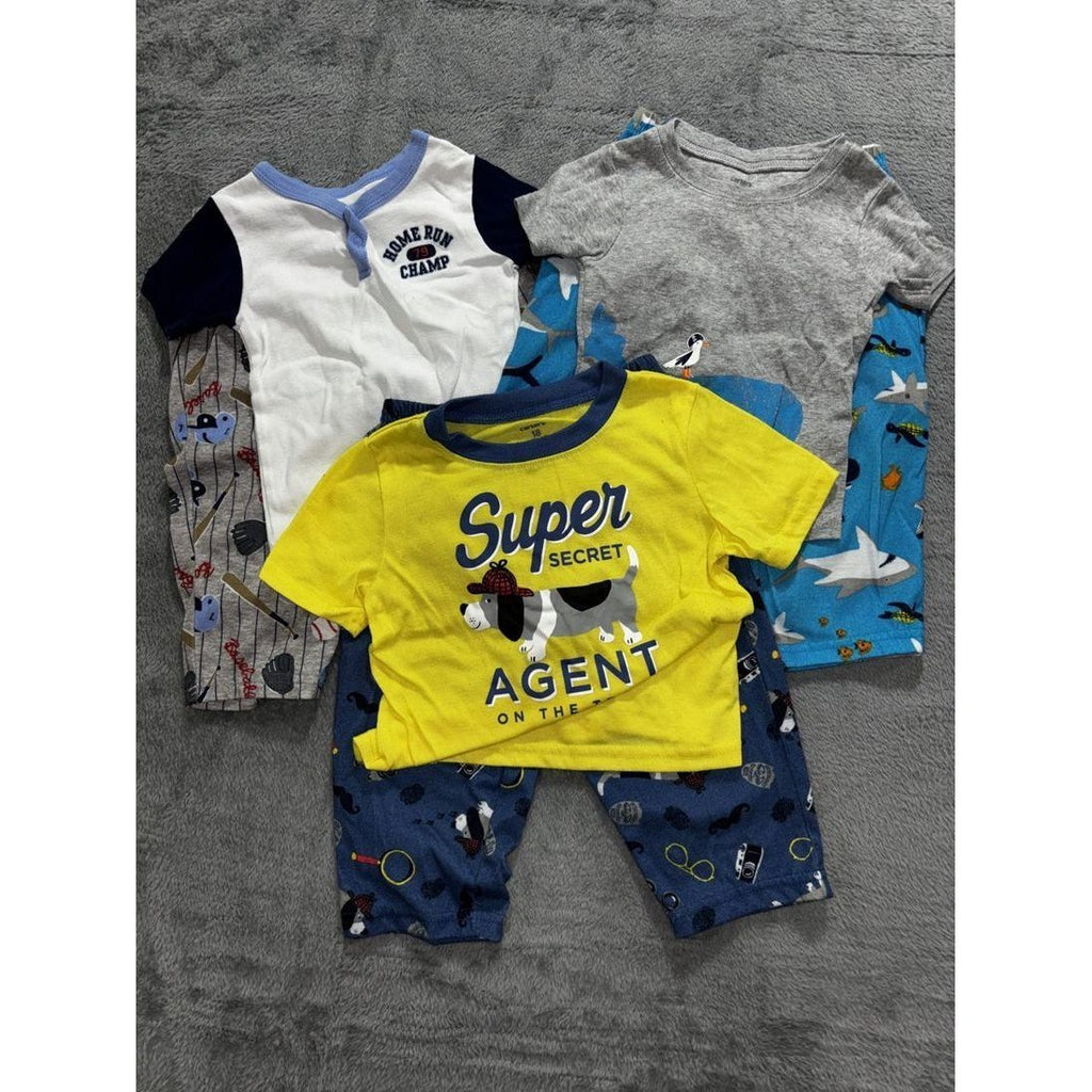 Carter's Baby Boy Pajama Sets Lot 6 Pieces 18M