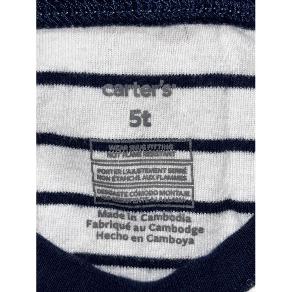 Carter's Toddler Boy Navy Pajama Lot 5 Pieces 5T, photo 4 of 16