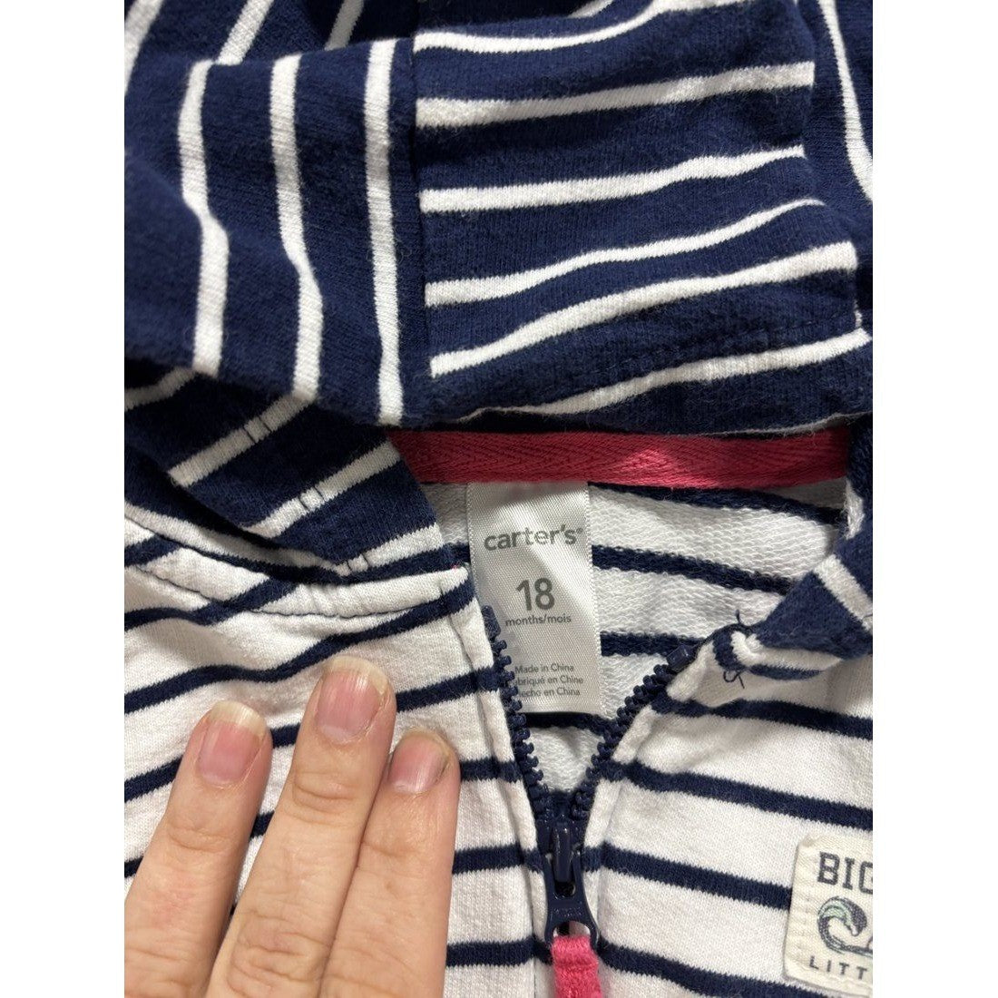 Carter's Baby Boy Navy Hoodie Outfit Lot 6 Pcs 18M, photo 3 of 13