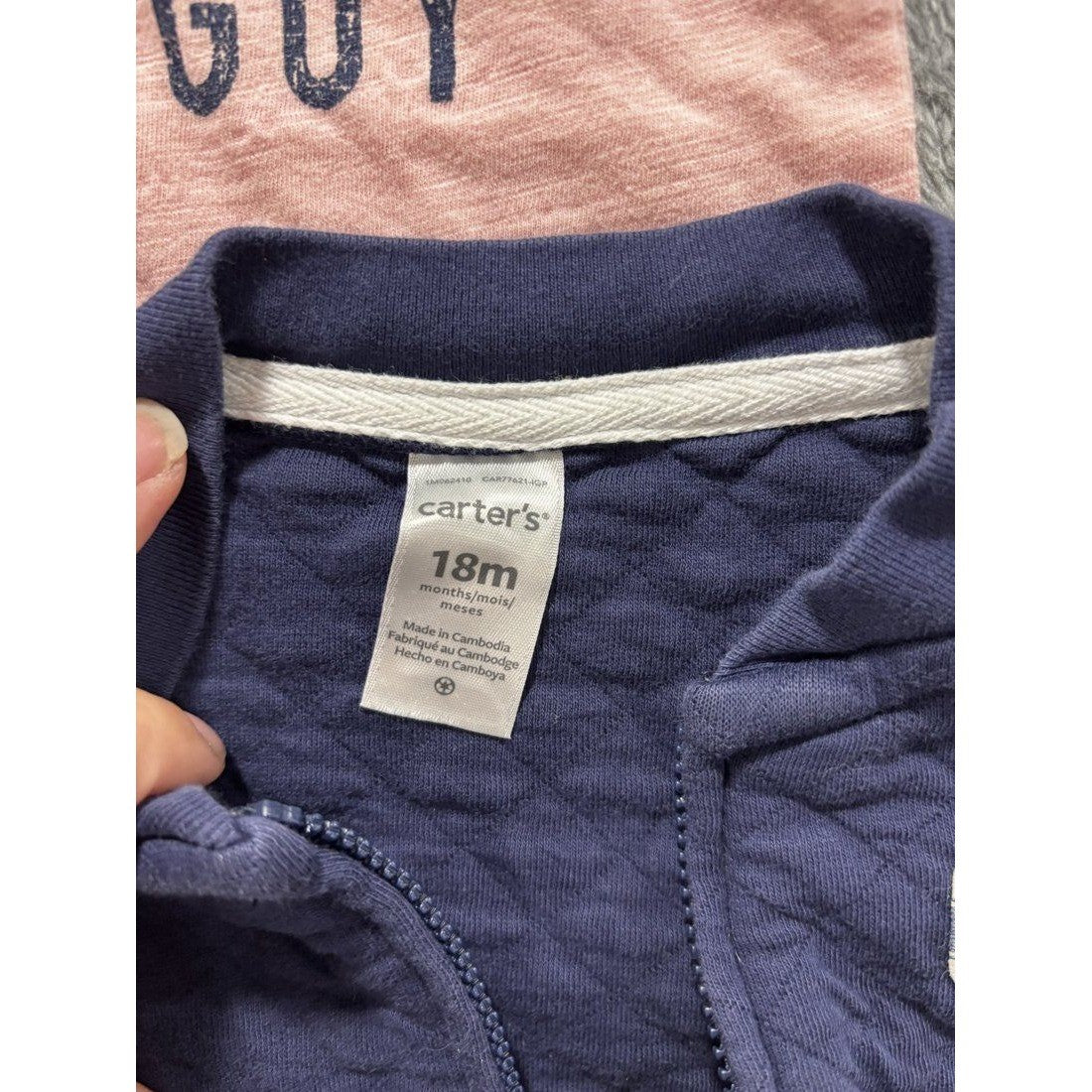 Carter's Baby Boy Navy Hoodie Outfit Lot 6 Pcs 18M, photo 7 of 13
