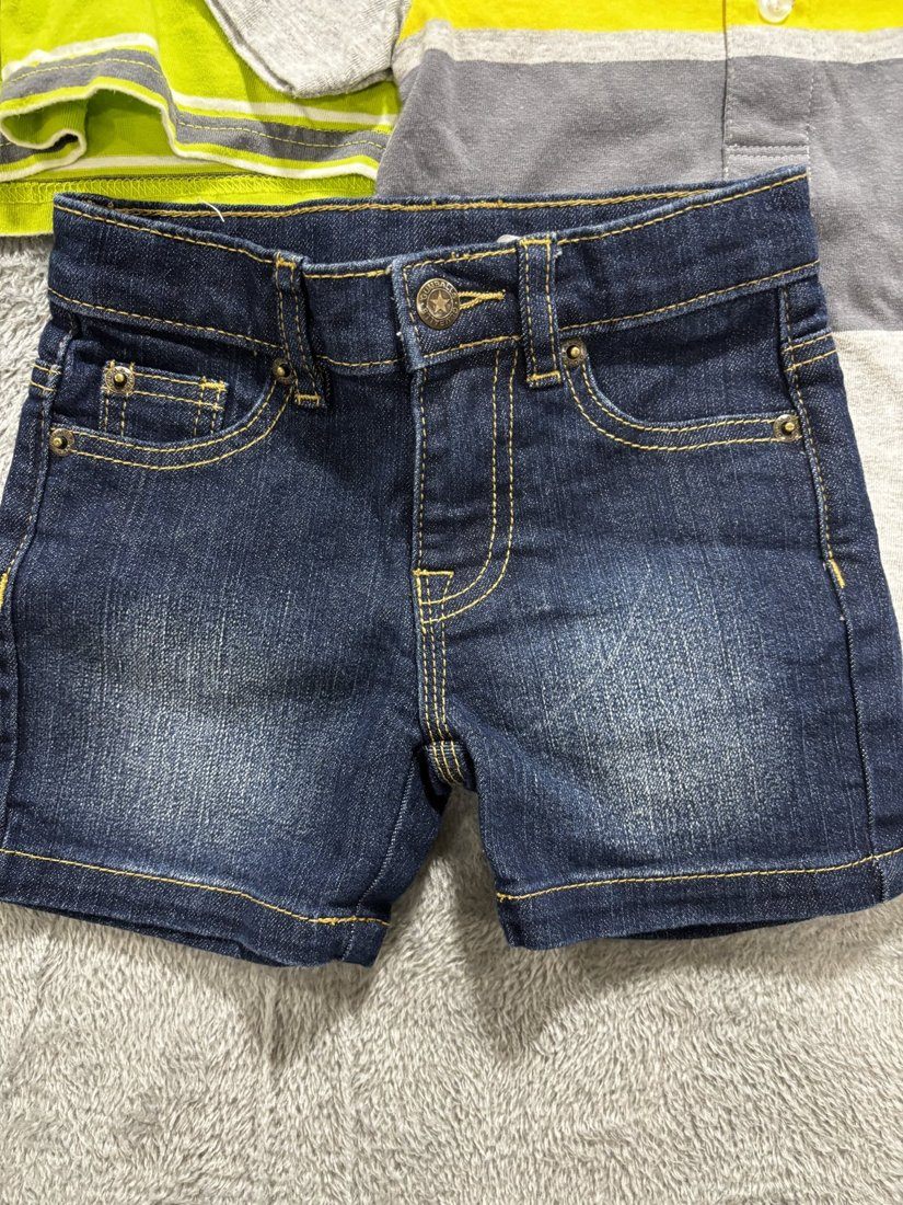 Baby Boy Lime Polo & Denim Shorts Lot 4 Pieces 18M, photo 2 of 9