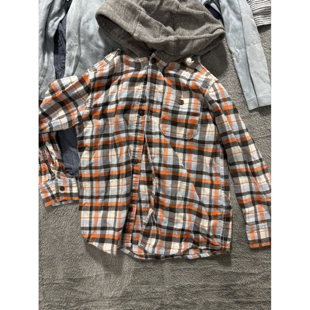 Toddler Boy Plaid Flannel Shirts Lot 5 Pieces 4T, photo 2 of 11