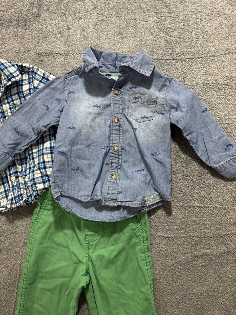 Carter's Baby Boy Plaid Shirts Lot 5 Pieces 18M, photo 6 of 11