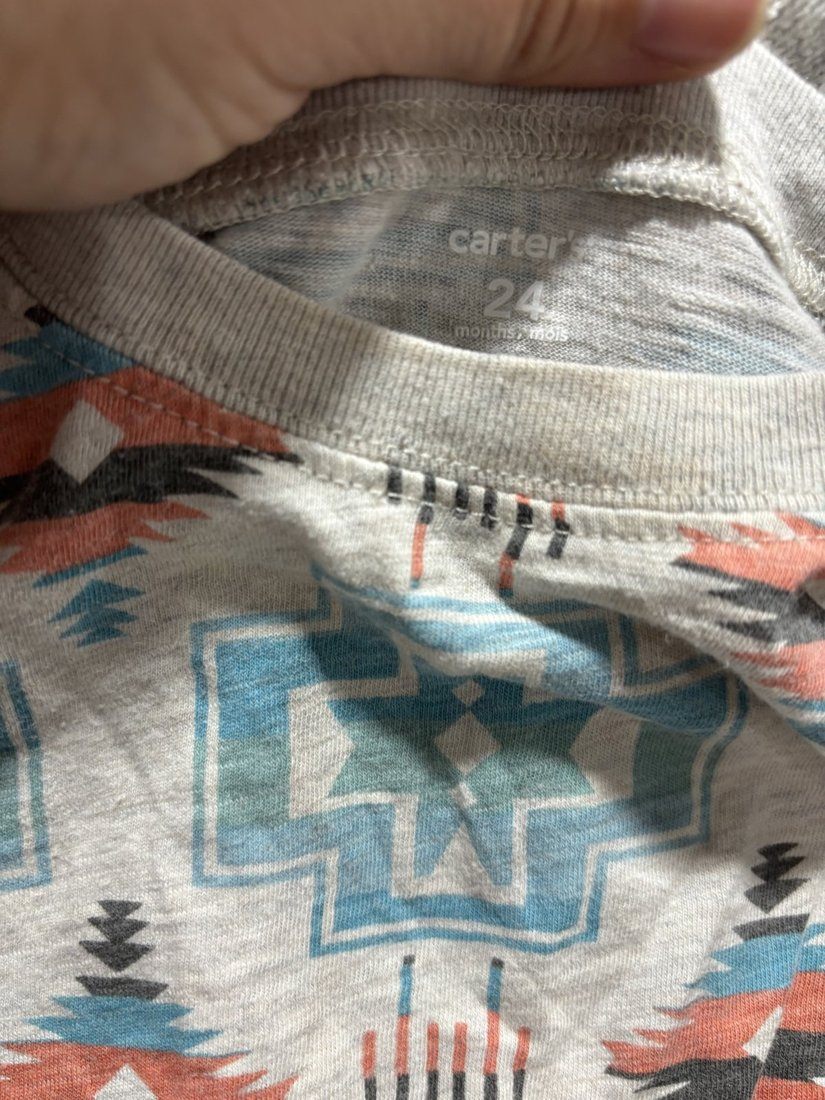 Carter's Baby Boy Blue Bodysuits Lot 6 Pieces 24M, photo 5 of 13