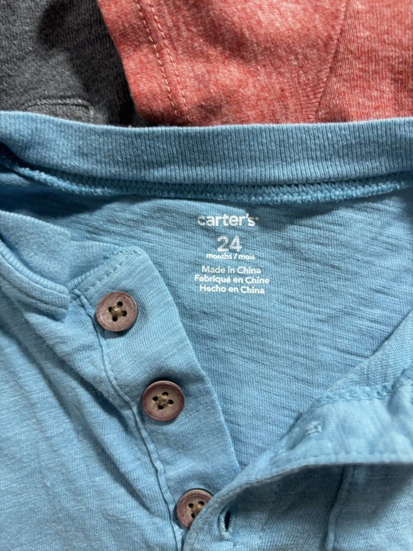 Carter's Baby Boy Blue Bodysuits Lot 6 Pieces 24M, photo 7 of 13