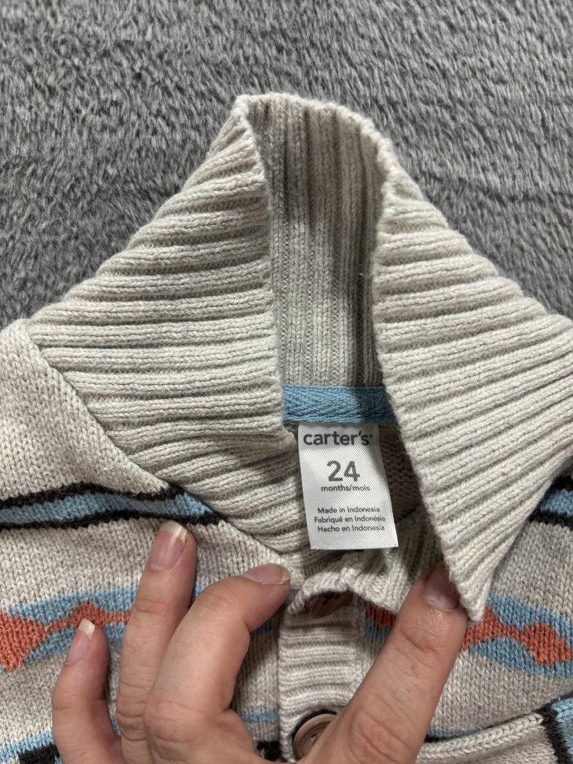 Carter's Baby Boy Blue Bodysuits Lot 6 Pieces 24M, photo 11 of 13