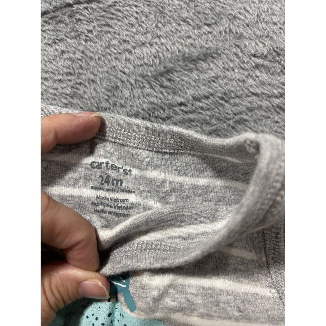 Carter's Baby Boy Teal Hoodie Outfit Lot 5 Pcs 24M, photo 3 of 12