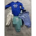 Baby Boy Blue Bodysuits & Pants Lot 5 Pieces 24M