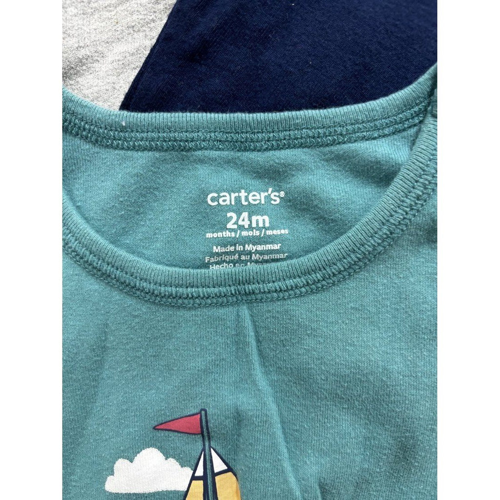 Baby Boy Blue Bodysuits & Pants Lot 5 Pieces 24M, photo 7 of 11
