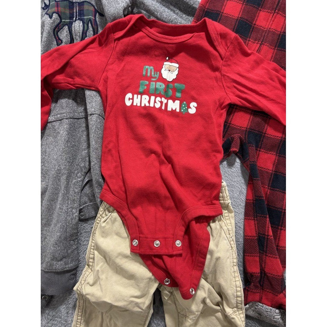 Carter's Baby Boy Christmas Outfit Lot 4 Pieces 18M, photo 2 of 9