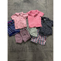 Baby Boy Pink Polos & Plaid Shorts Lot 7 Pieces 18M