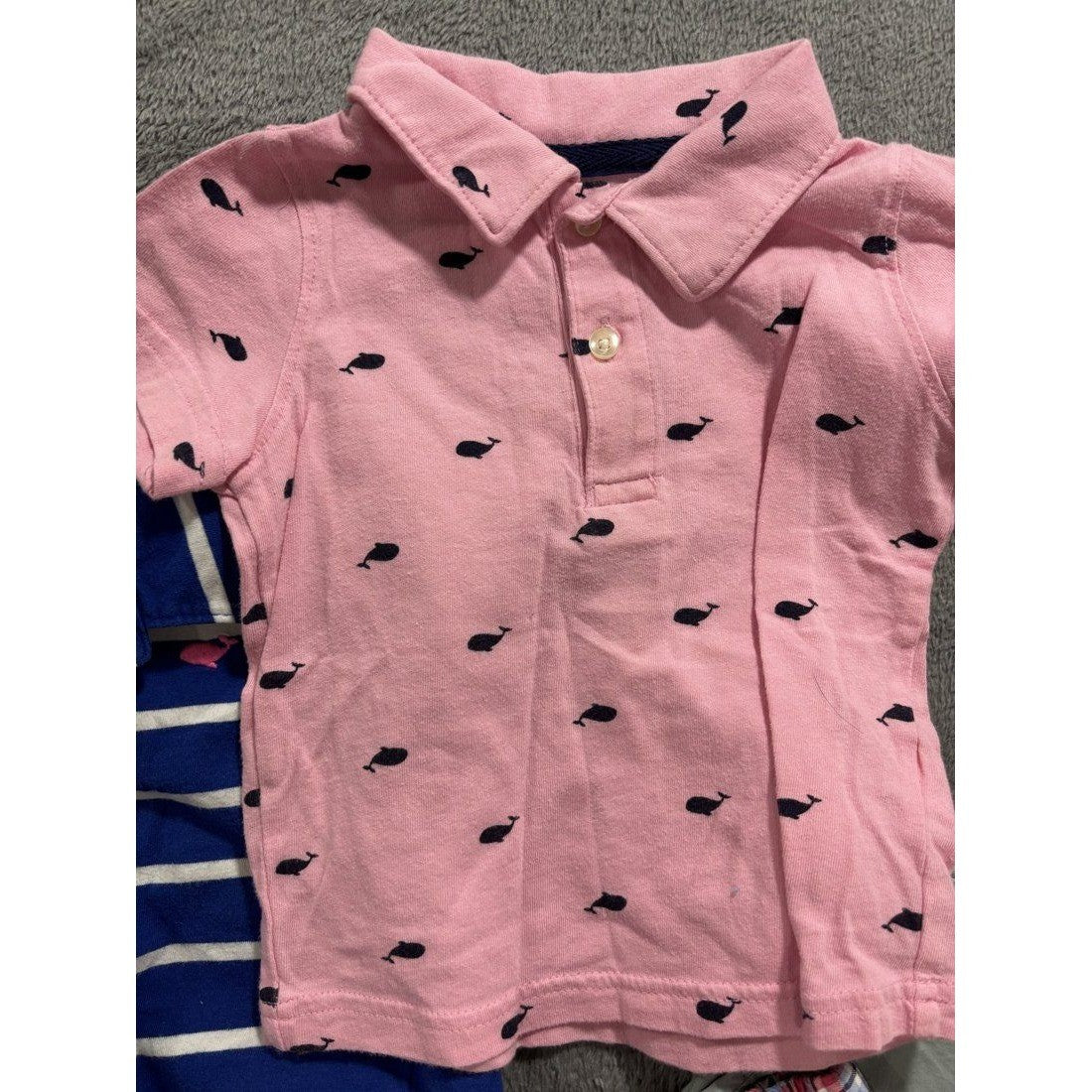 Baby Boy Pink Polos & Plaid Shorts Lot 7 Pieces 18M, photo 2 of 16