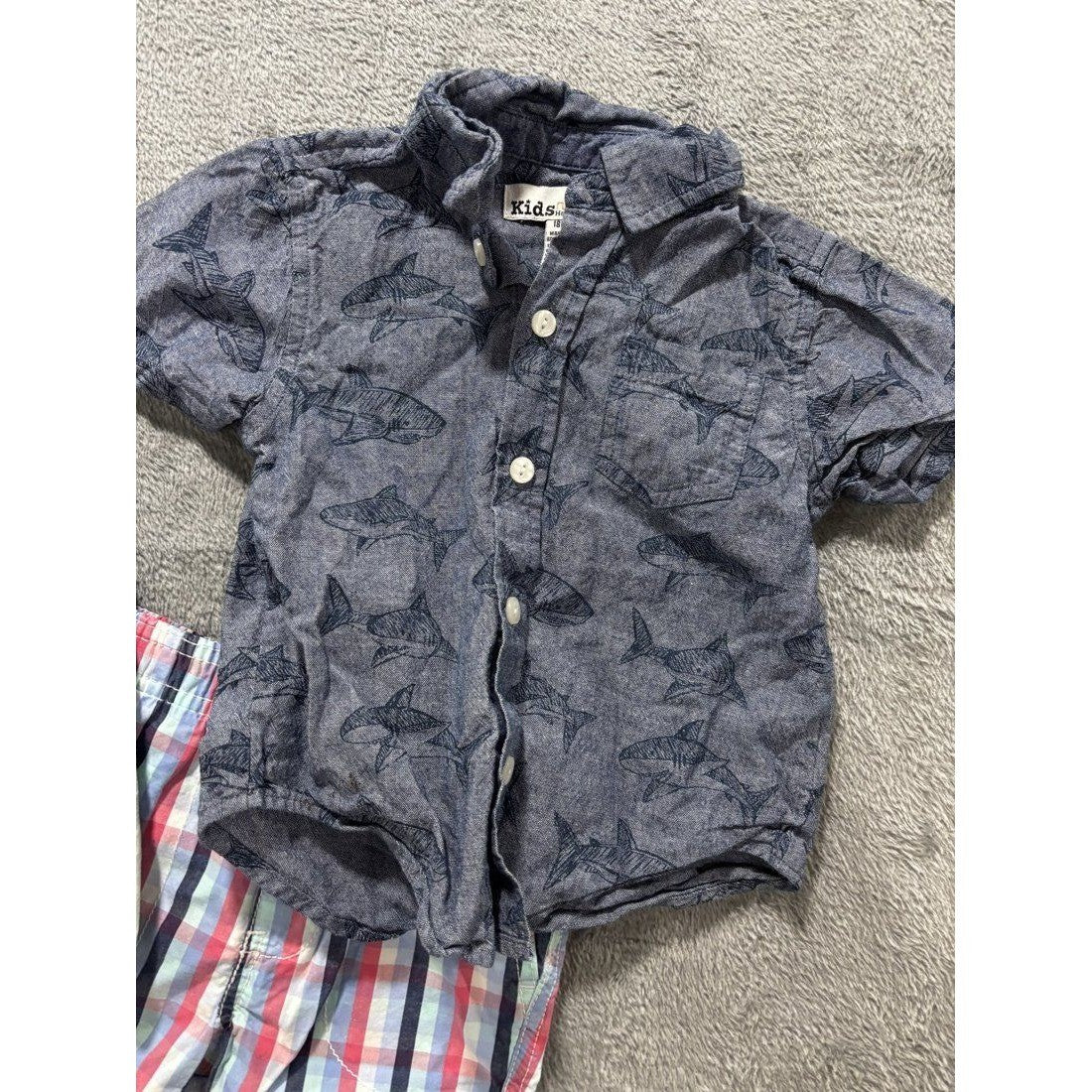 Baby Boy Pink Polos & Plaid Shorts Lot 7 Pieces 18M, photo 6 of 16
