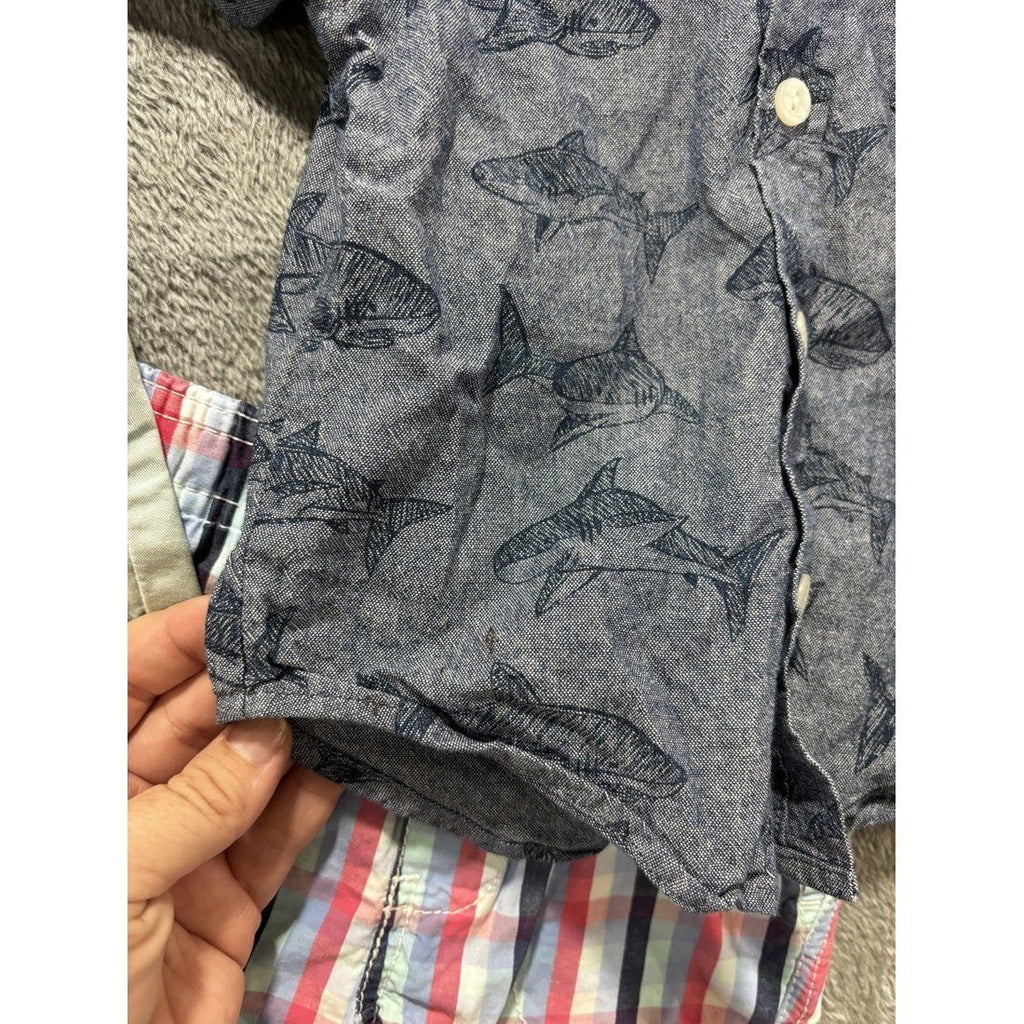 Baby Boy Pink Polos & Plaid Shorts Lot 7 Pieces 18M, photo 8 of 16
