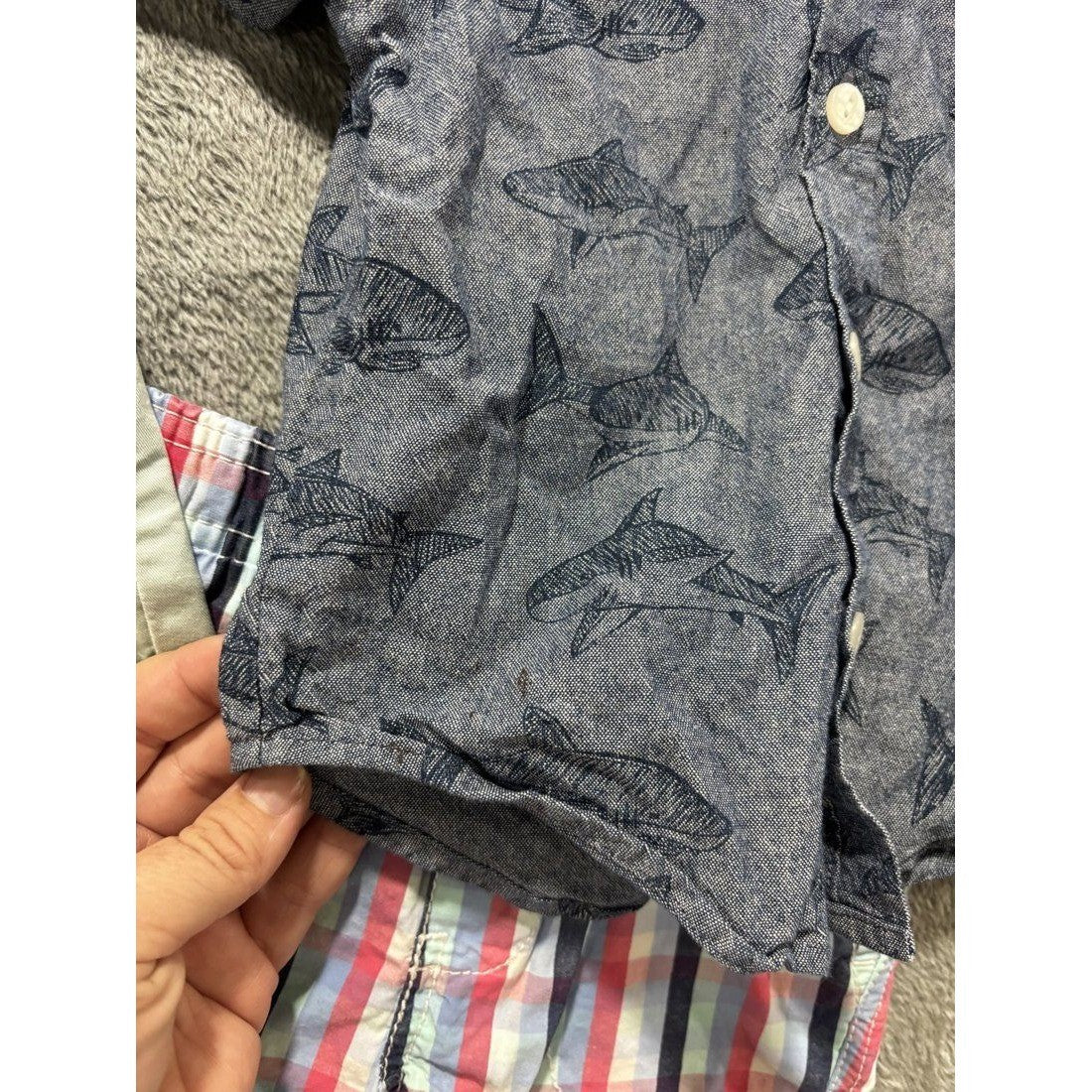 Baby Boy Pink Polos & Plaid Shorts Lot 7 Pieces 18M, photo 8 of 16