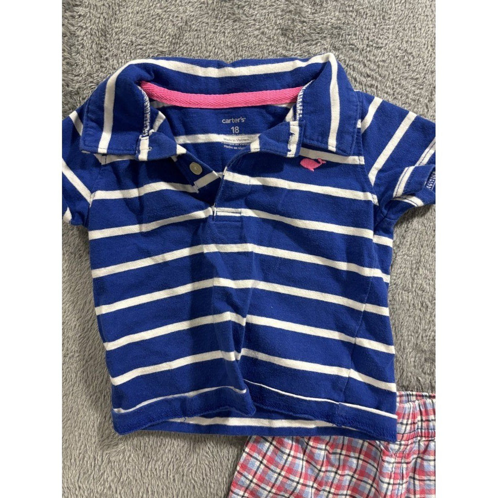 Baby Boy Pink Polos & Plaid Shorts Lot 7 Pieces 18M, photo 9 of 16
