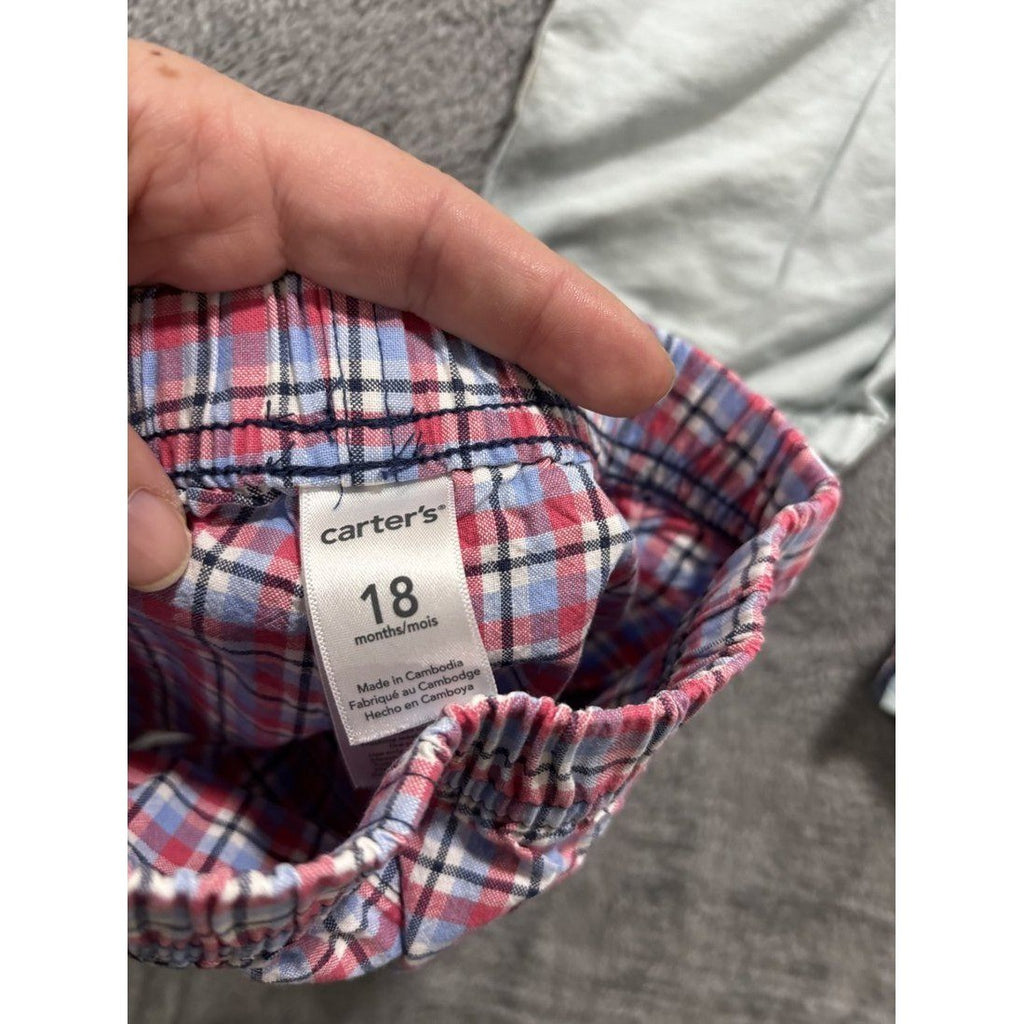 Baby Boy Pink Polos & Plaid Shorts Lot 7 Pieces 18M, photo 12 of 16