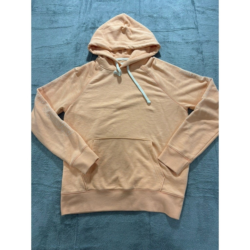 American Eagle M Peach Womens Pullover Hoodie Sweatshirt Cozy Casual Athleisure