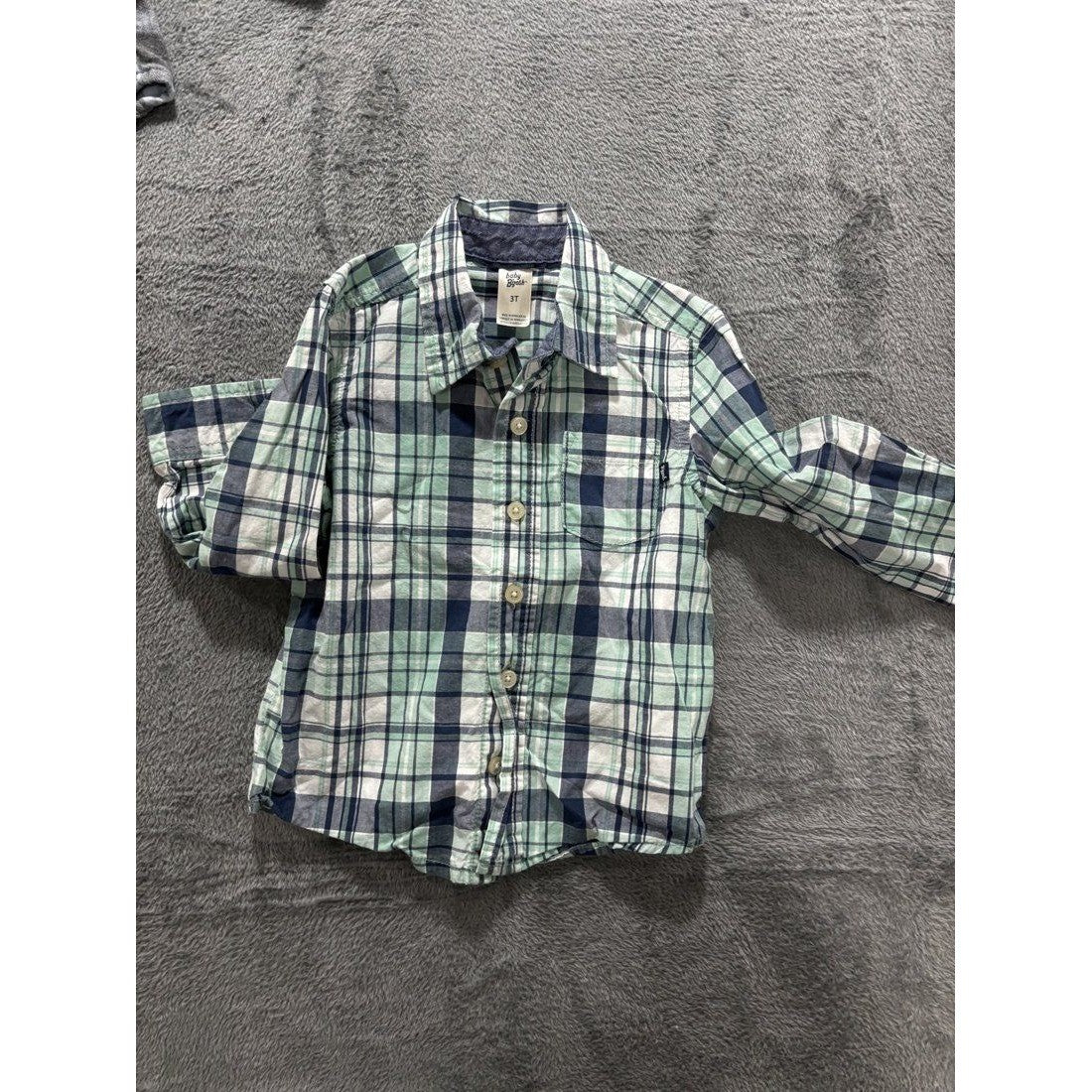 OshKosh B'gosh Toddler Boy Plaid Shirts Lot 5 Pcs 3T, photo 10 of 13