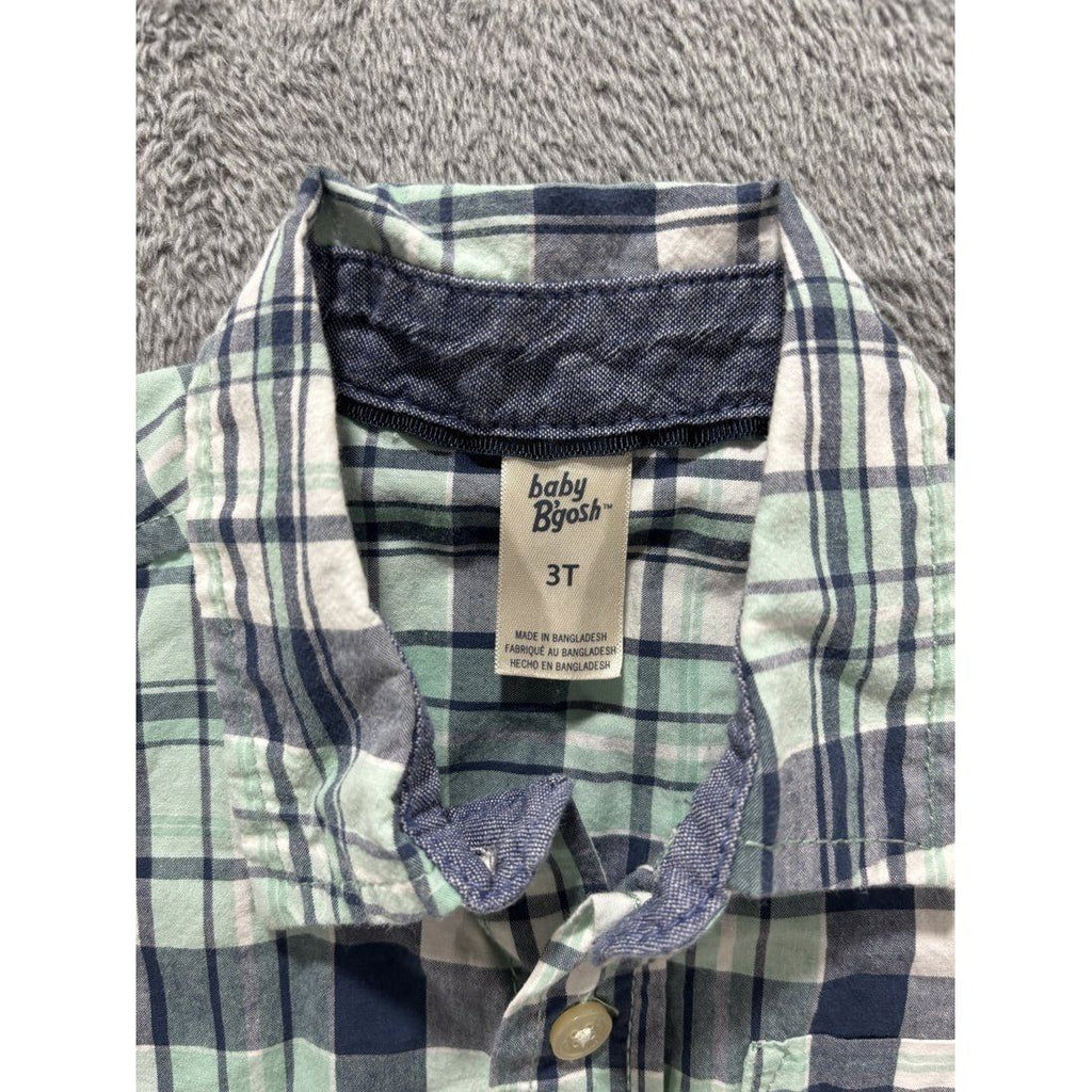 OshKosh B'gosh Toddler Boy Plaid Shirts Lot 5 Pcs 3T, photo 11 of 13