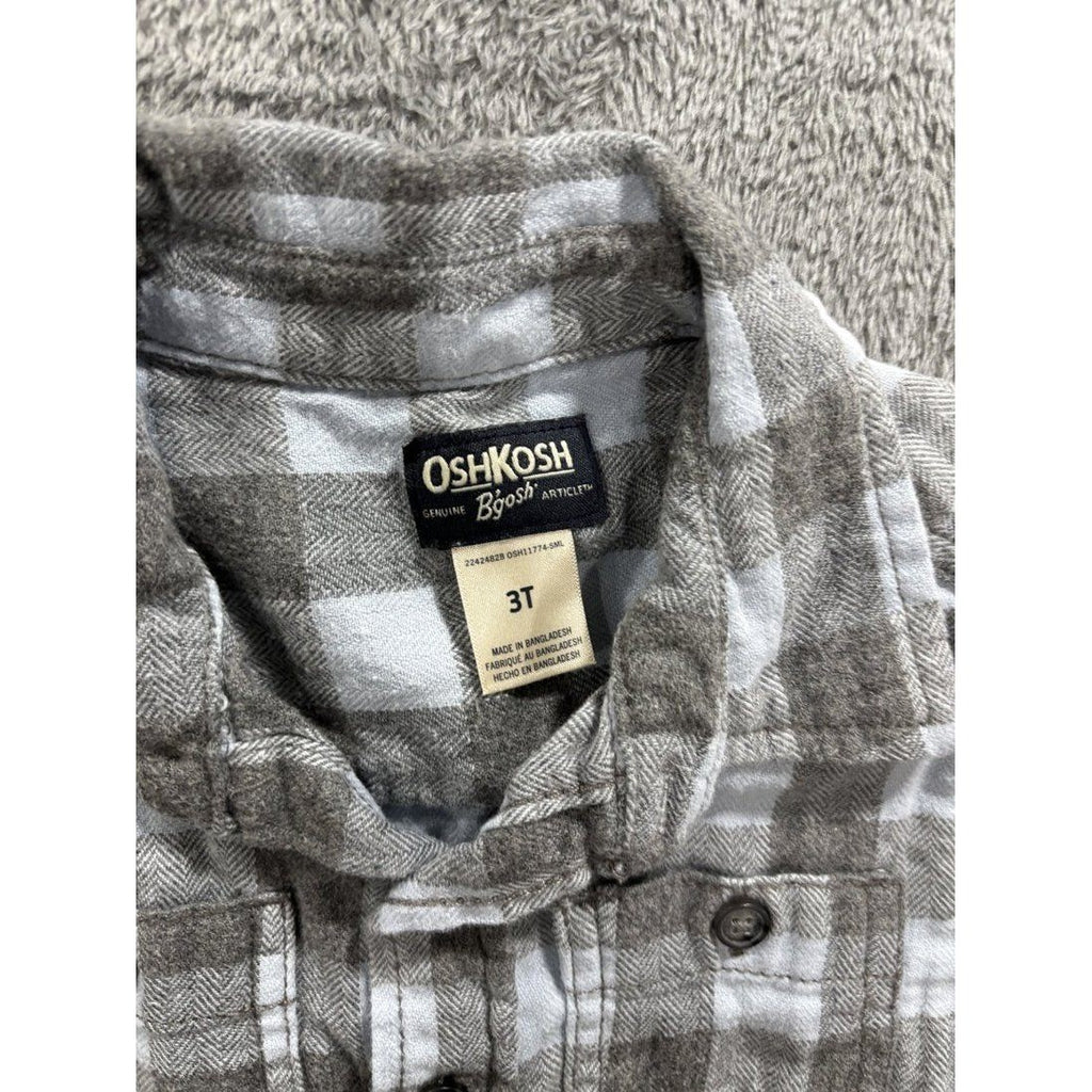 OshKosh B'gosh Toddler Boy Plaid Shirts Lot 5 Pcs 3T, photo 13 of 13