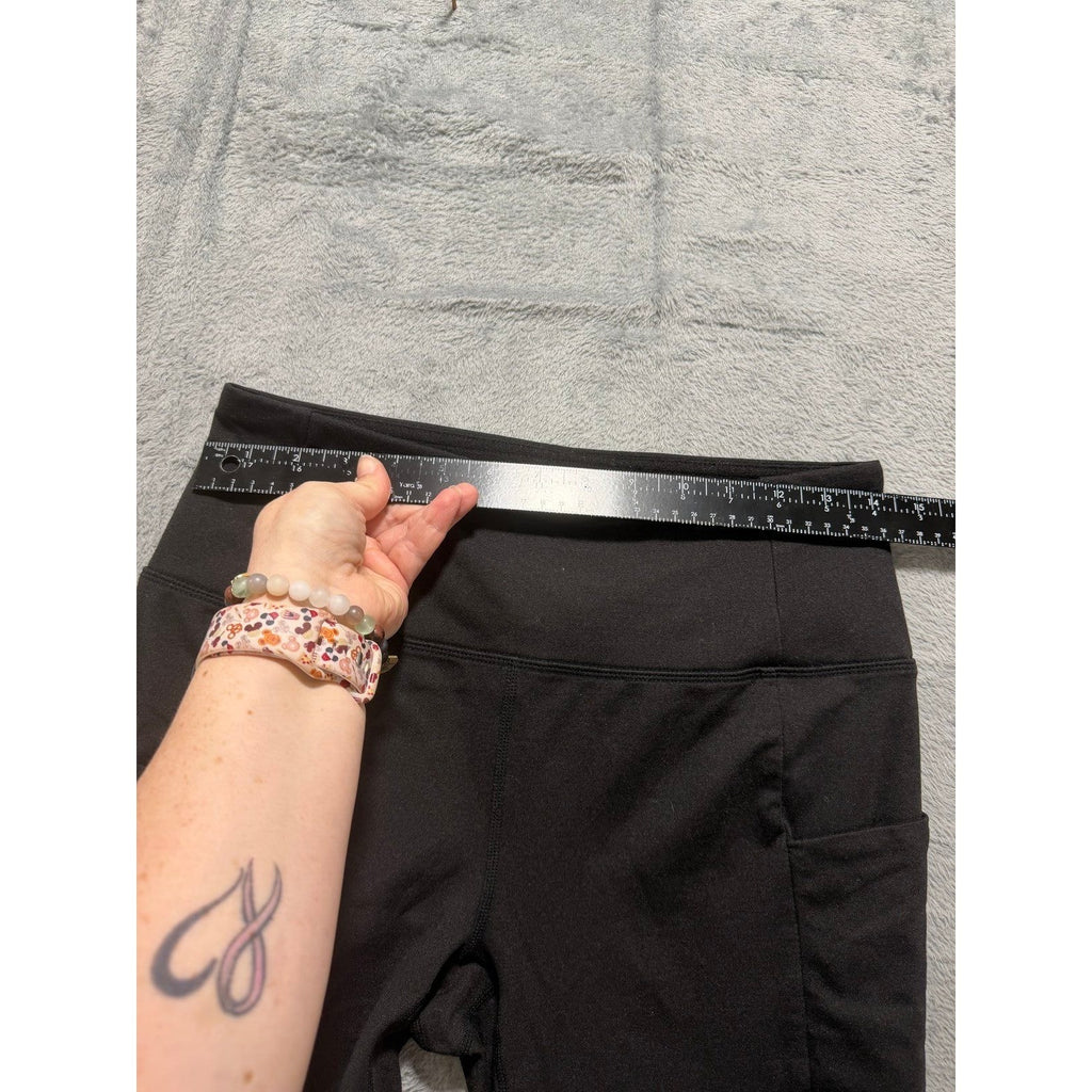 Womens S Black Pocket Leggings Athleisure Casual Yoga Pants Activewear