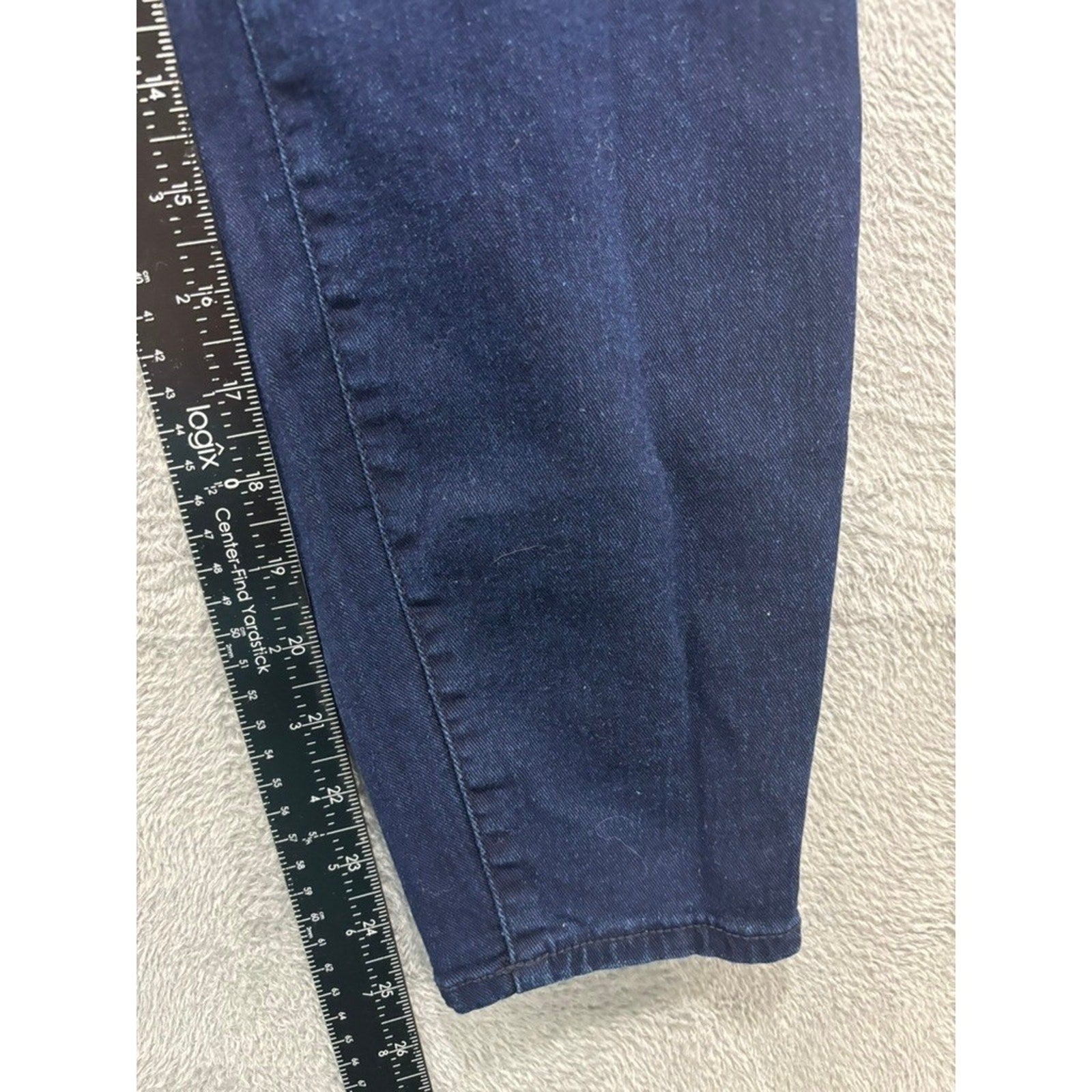 Old Navy Super Skinny Mid Rise Pull On Jeggings Dark Wash Indigo 16 Plus Short