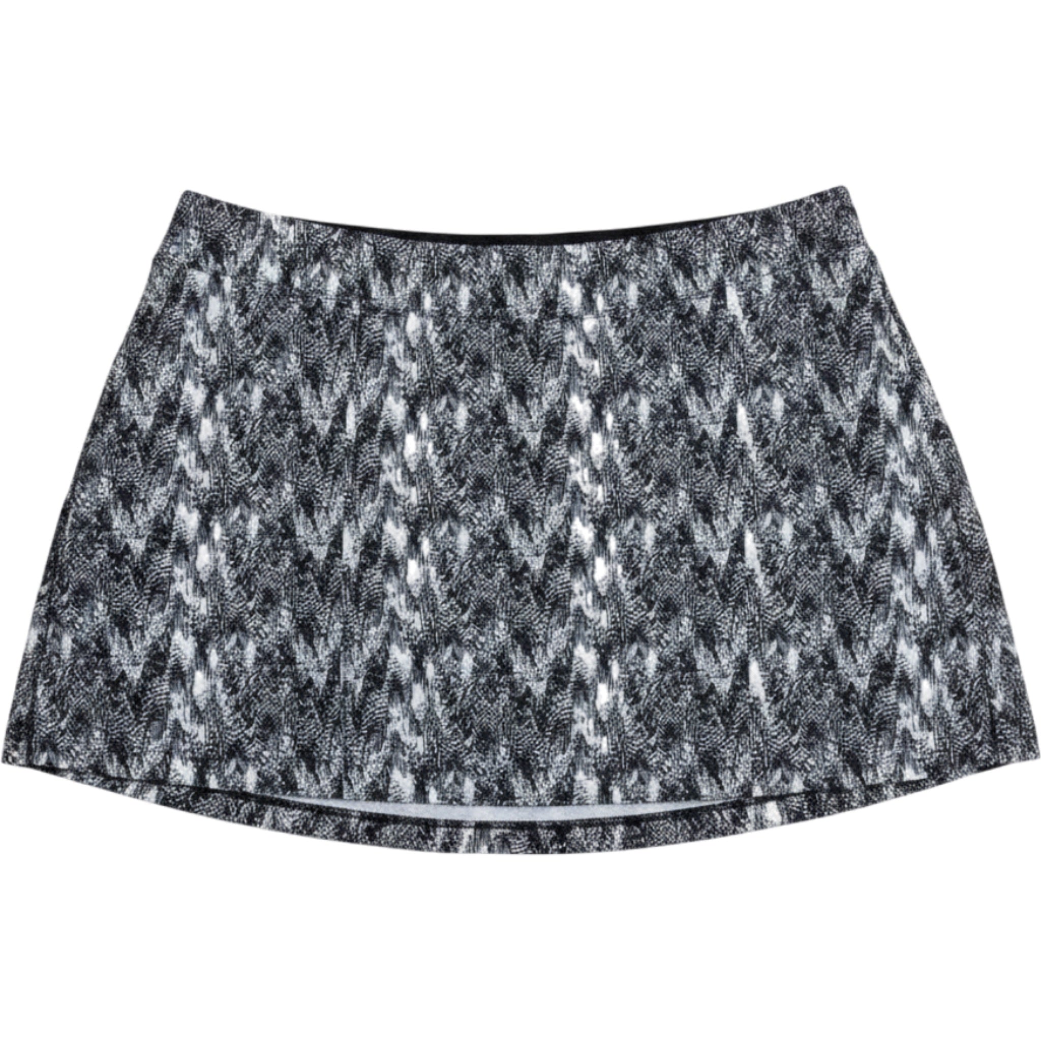 Tranquility By Colorado Black White Patterned Athletic Skort XL Built In Shorts
