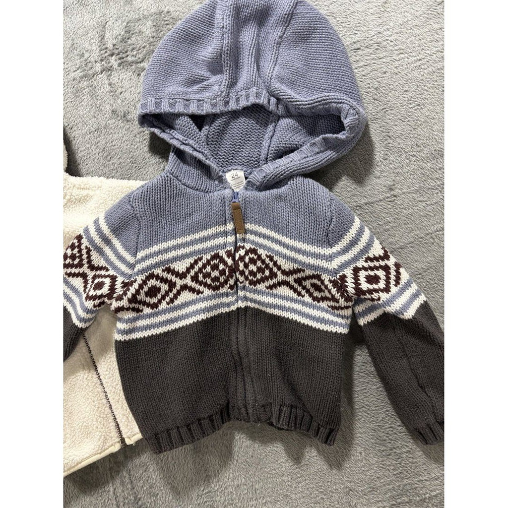 Carter's Baby Boy Hoodie & Sweater Lot 2 Pieces 24M, photo 2 of 6