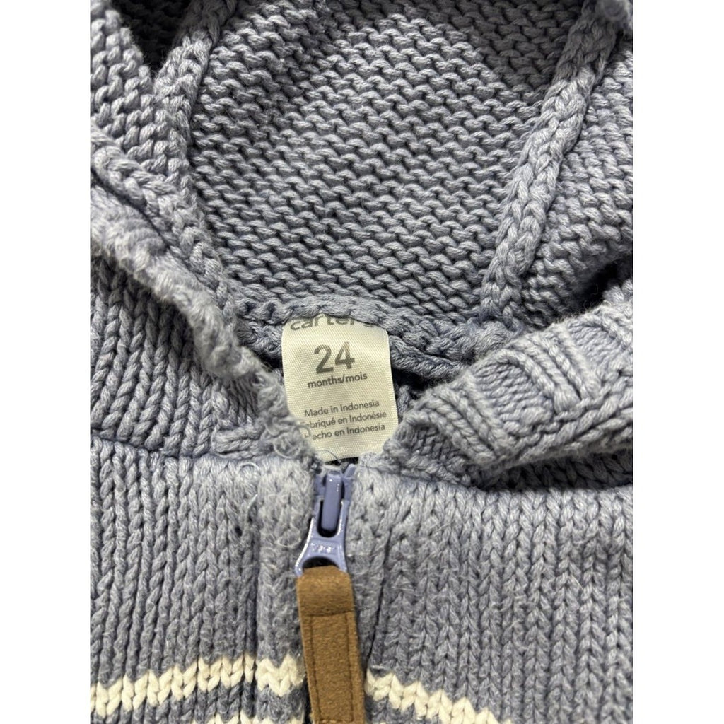 Carter's Baby Boy Hoodie & Sweater Lot 2 Pieces 24M, photo 3 of 6