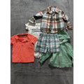Carter's Baby Boy Coral Polo & Plaid Lot 5 Pcs 18M