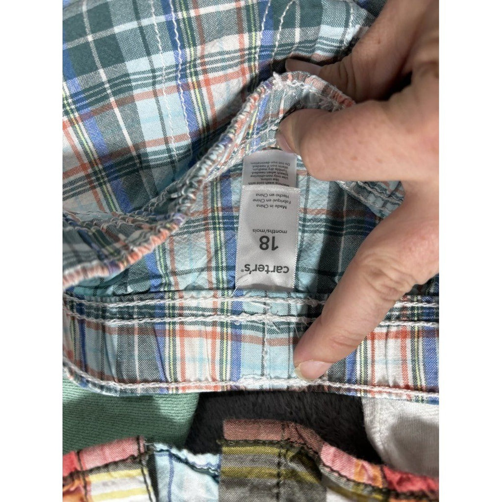 Carter's Baby Boy Coral Polo & Plaid Lot 5 Pcs 18M, photo 5 of 12