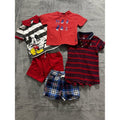 Baby Boy Red Mickey Polo & Shorts Lot 5 Pieces 18M