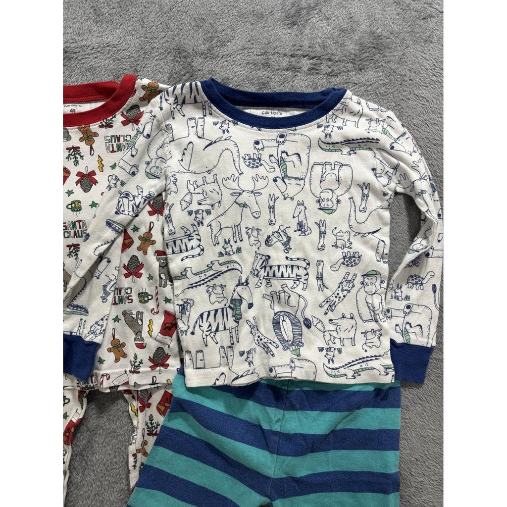 Toddler Boy Christmas Pajamas & Tee Lot 6 Pcs 4T, photo 6 of 13