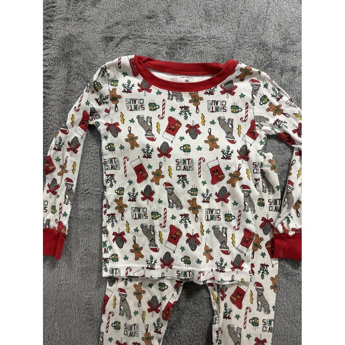 Toddler Boy Christmas Pajamas & Tee Lot 6 Pcs 4T, photo 10 of 13
