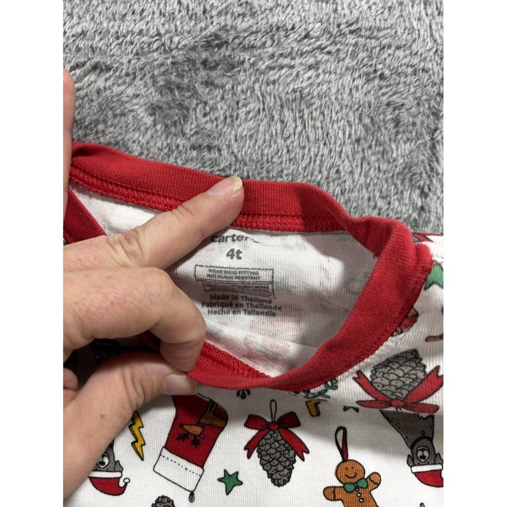 Toddler Boy Christmas Pajamas & Tee Lot 6 Pcs 4T, photo 11 of 13
