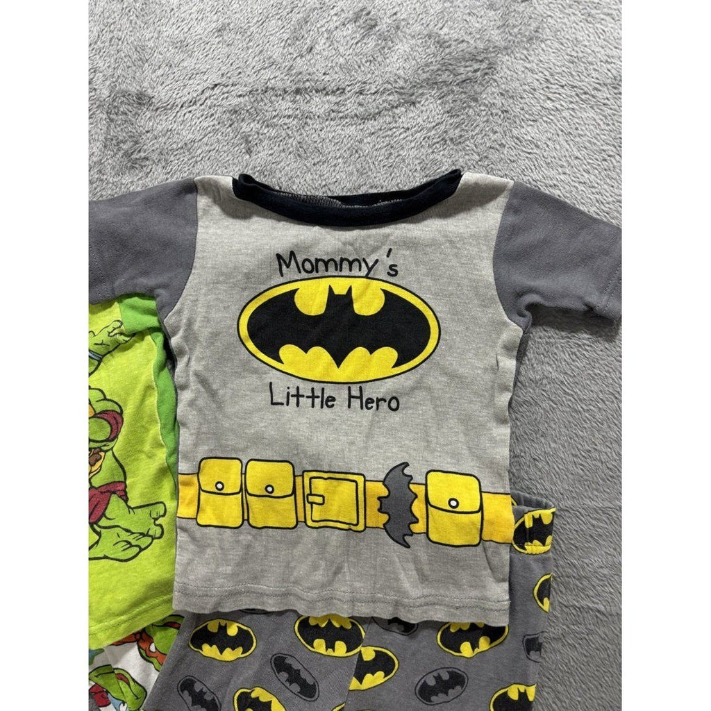 Baby Boy Batman & Ninja Turtle Pajamas Lot 4 Pcs 24M, photo 2 of 9